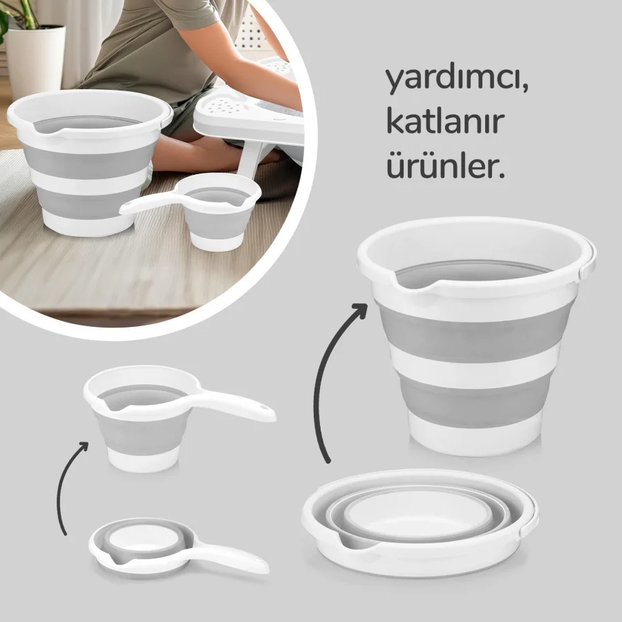 Babymiss 5 Parça Bebek Küvet Seti File Ve Sünger Hediyeli, Bebek Banyo Küveti