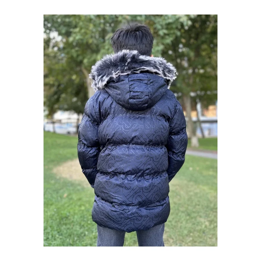 Babymiss Baskılı Kapüşonlu Unisex Çocuk Şişme Mont - Lacivert