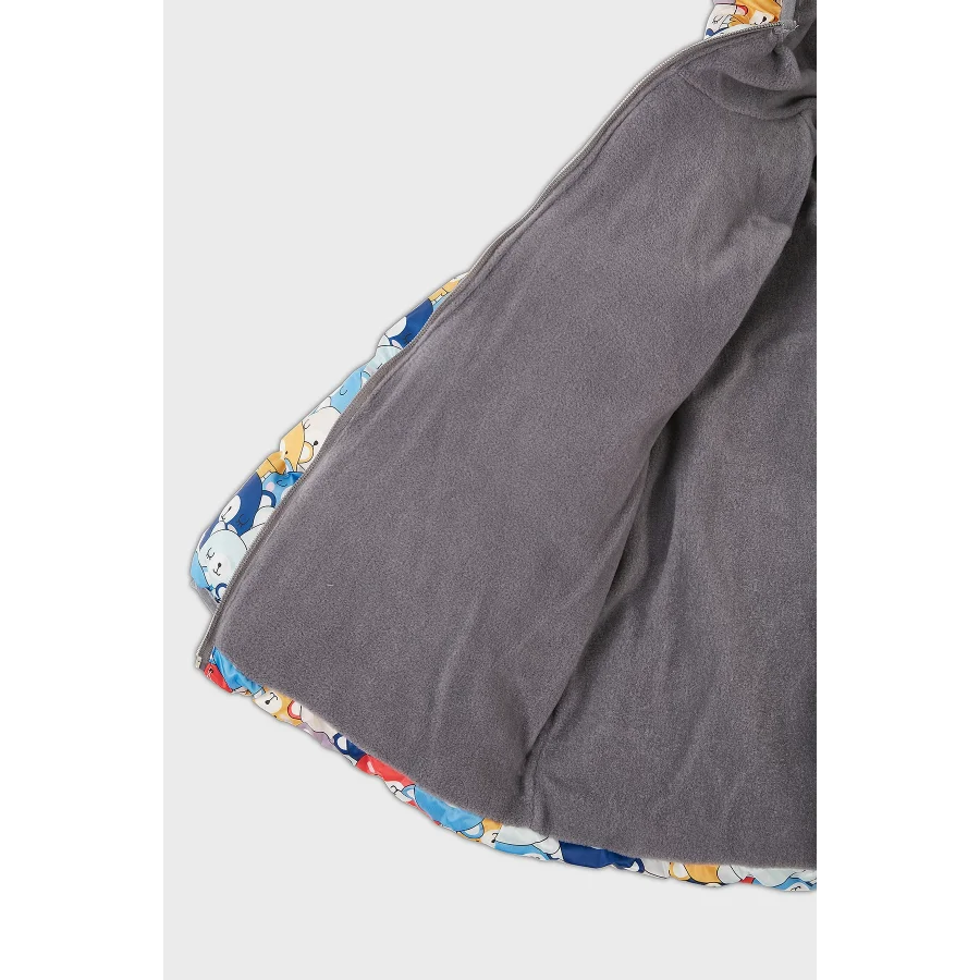 Babymiss Ekstra Dolgulu İçi Yumuşak Polarlı Kapüşonlu Şişme Unisex Çocuk Mont - Rengarenk