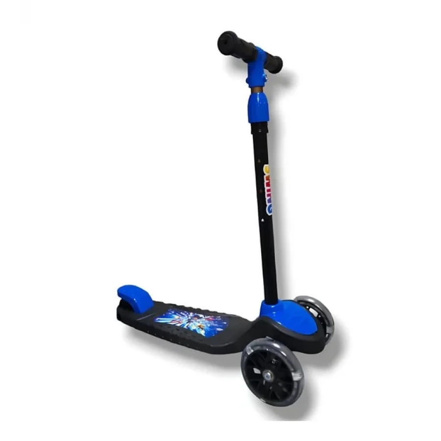 Babymiss Işıklı 3 Tekerlekli Çocuk Scooter – 3 Kademeli Yükseklik Ayarı - Mavi