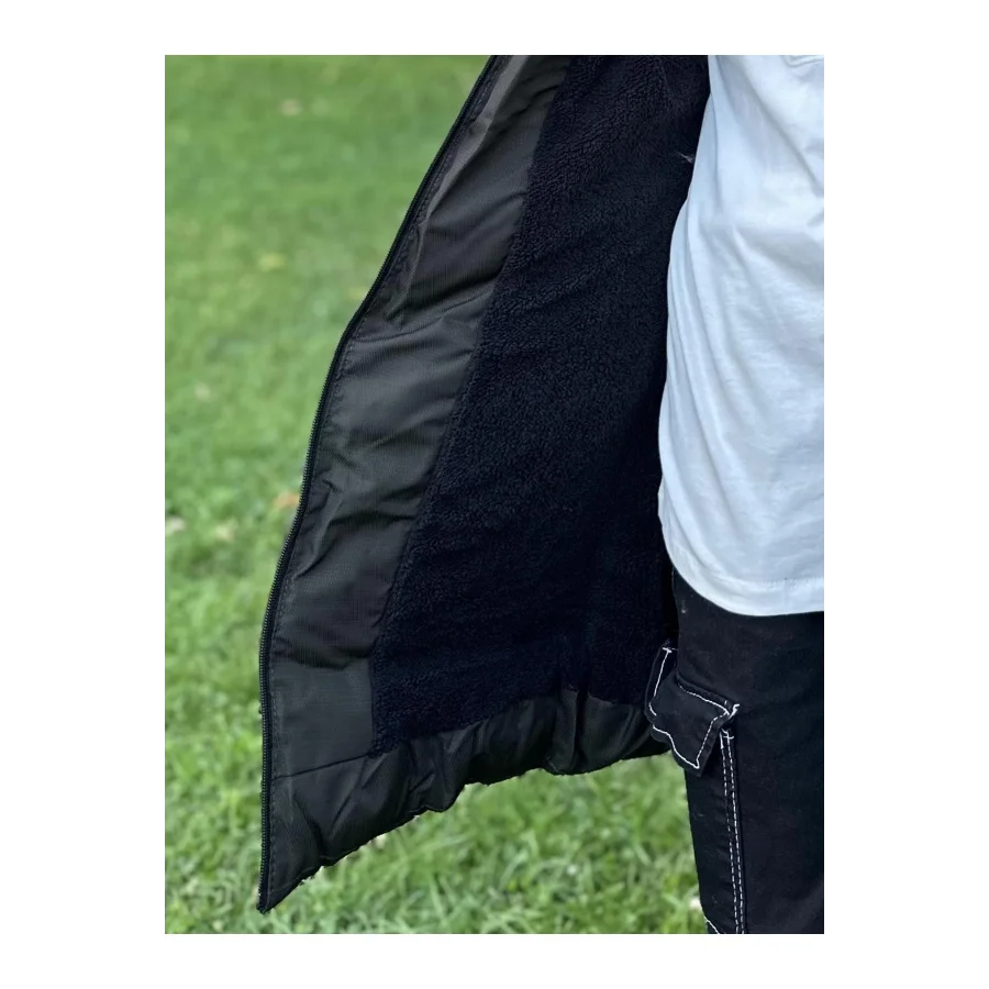 Babymiss Kız Çocuk İçi Suni Kürklü Çıkarılabilir Kapüşonlu Cepli Şişme Mont - Haki