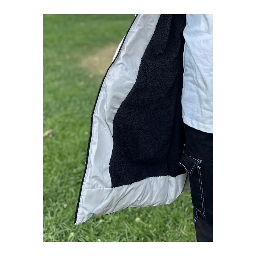 Babymiss Kız Çocuk İçi Suni Kürklü Çıkarılabilir Kapüşonlu Cepli Şişme Mont - Taş