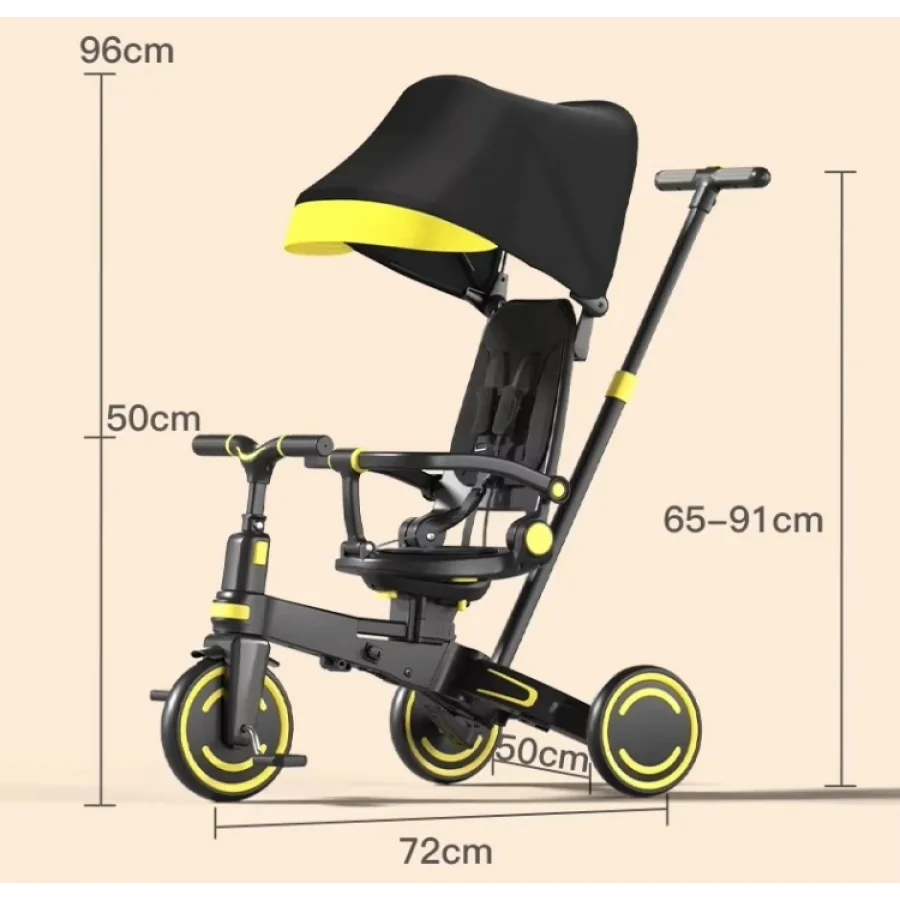 Babymiss Kooma 9u 1 arada Üç Tekerlekli Bisiklet / SİYAH