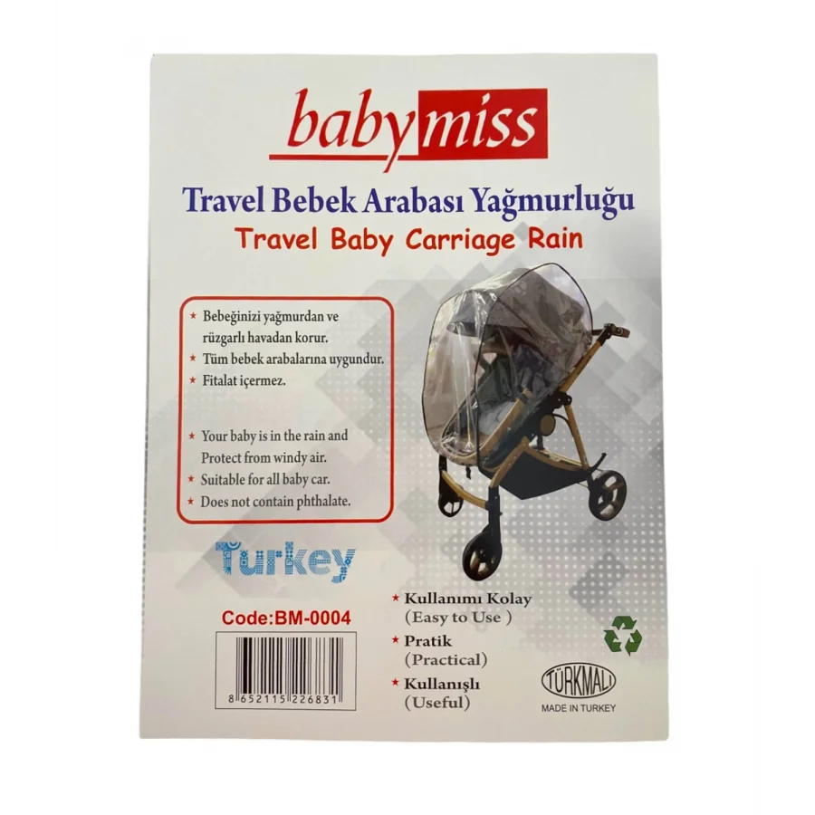 Babymiss Lüx Bebek Arabası Yağmurluğu