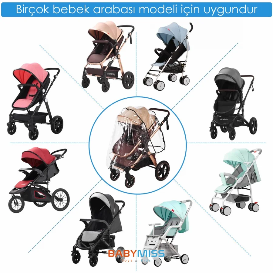 Babymiss Lüx Bebek Arabası Yağmurluğu