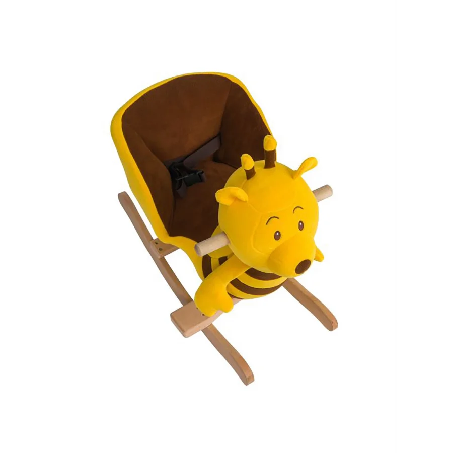 Babymiss Sallanan Ahşap Ayaklı Peluş Arı Koltuk