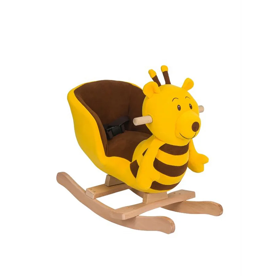 Babymiss Sallanan Ahşap Ayaklı Peluş Arı Koltuk