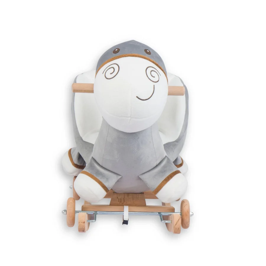 Babymiss Tekerlekli Ve Ahşap Ayaklı Sallanan At, Eşek Peluş Oyuncak