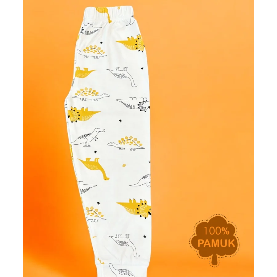 Babymiss Uzun Kollu Dinazor Desenli Çocuk Pijama Takımı