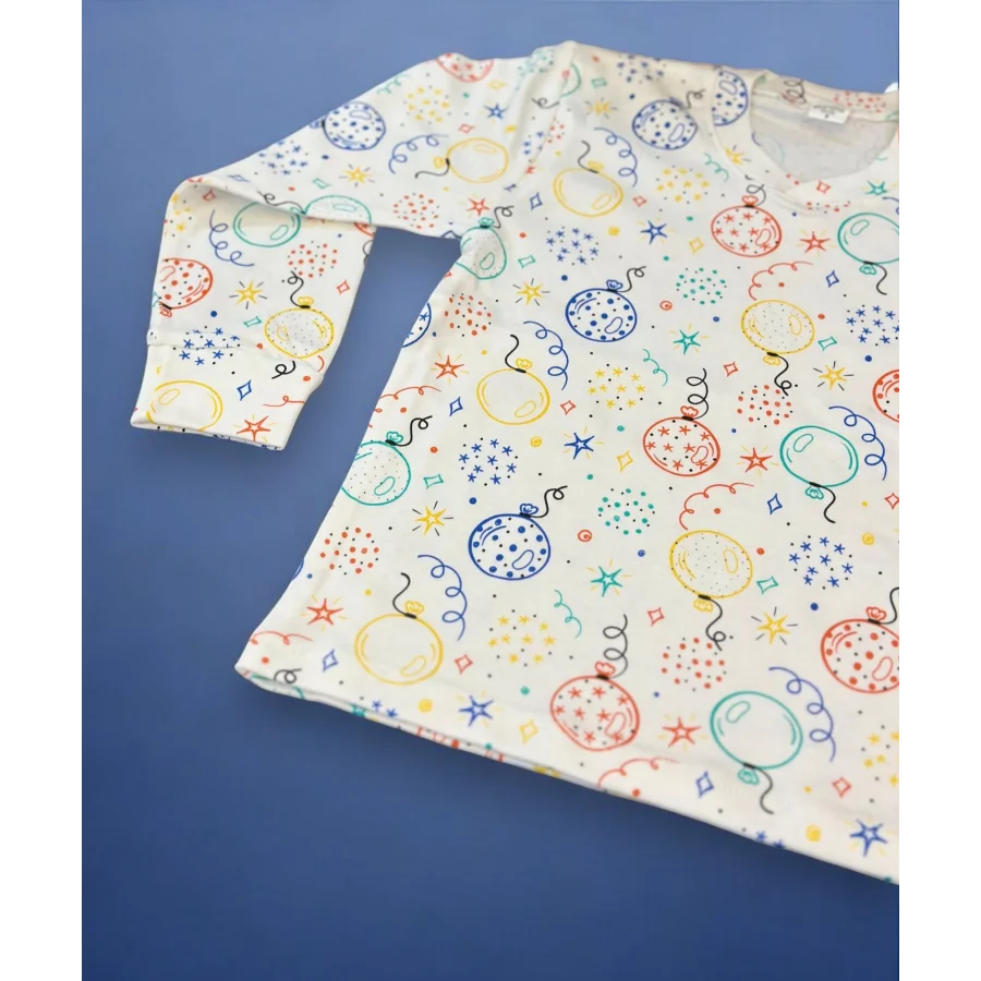 Babymiss Uzun Kollu Renkli Balon Desenli Çocuk Pijama Takımı