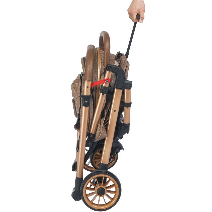 Be-Be Alpine Çift Yönlü Kabin Boy Bebek Arabası - Kahve