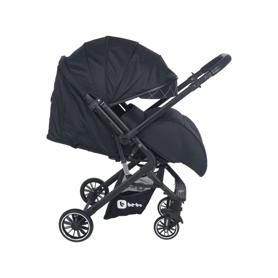 Be-Be Alpine Çift Yönlü Kabin Boy Bebek Arabası - Siyah