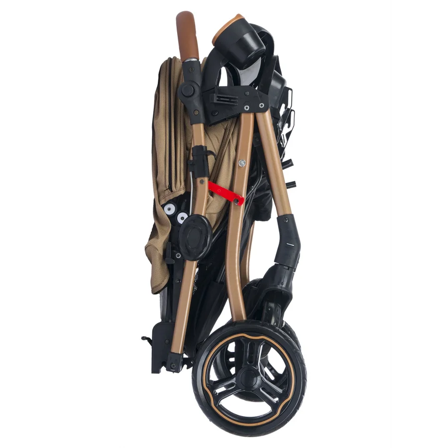 Be-Be Soft Plus Çift Yönlü Bebek Arabası Kahverengi
