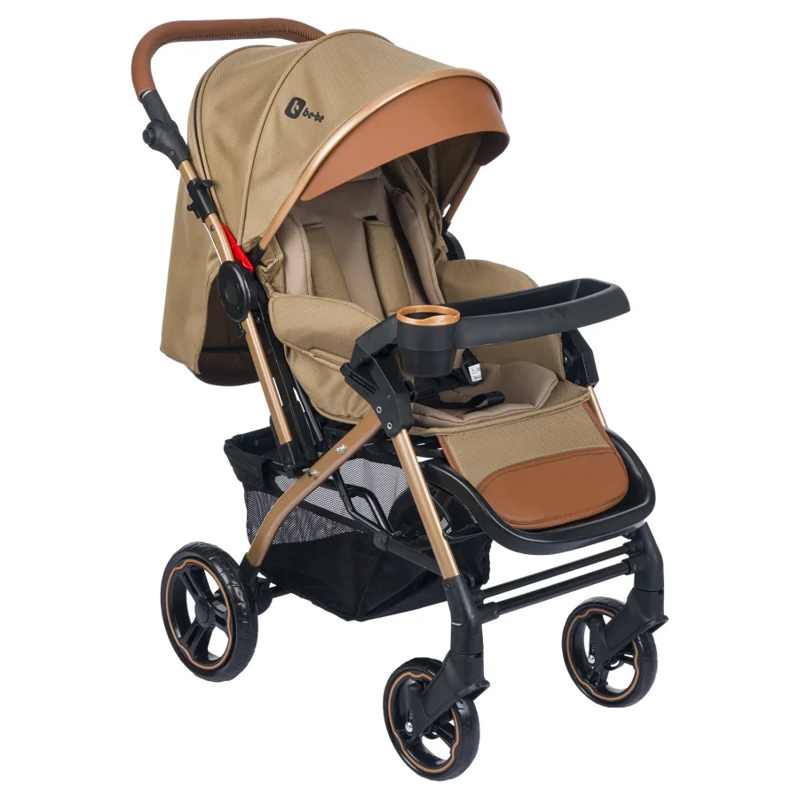 Be-Be Soft Plus Çift Yönlü Bebek Arabası Kahverengi