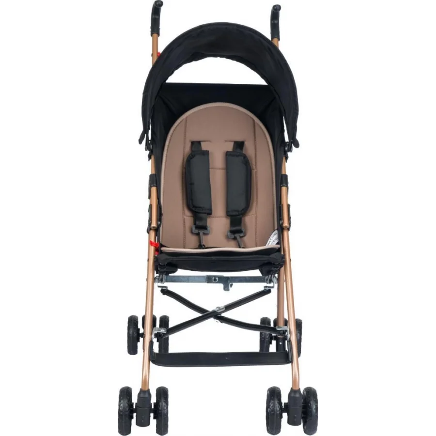 Be-Be Trip Lüks Baston Bebek Arabası Gold Siyah