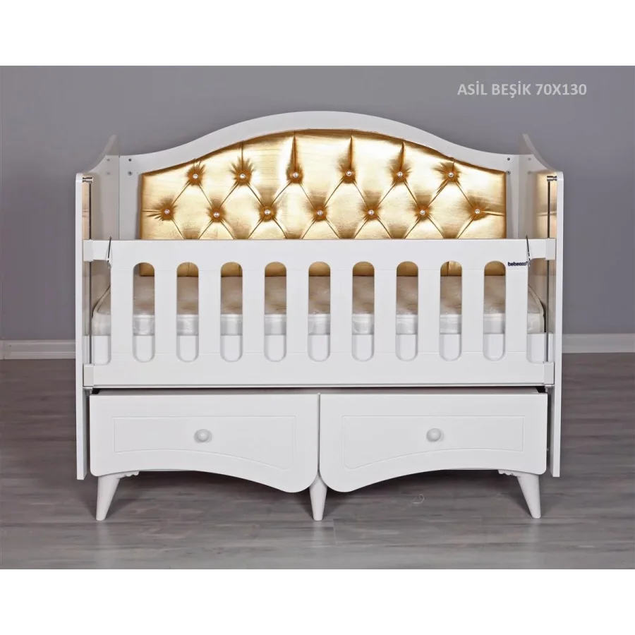 Bebecco Çekmeceli Asil Bebek Beşik / Bej