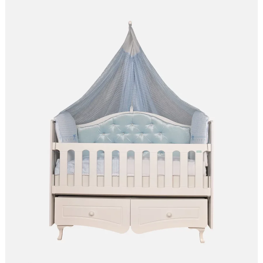 Bebecco Çekmeceli Asil Bebek Beşik / Mavi