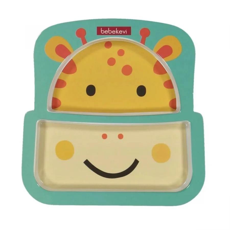 Bebek Evi Melamin Sevimli Zürafa Mama Seti