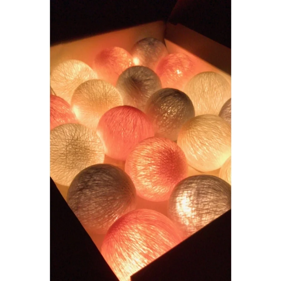 Bebetti Led Işıklı Top Beyaz Gri Pembe