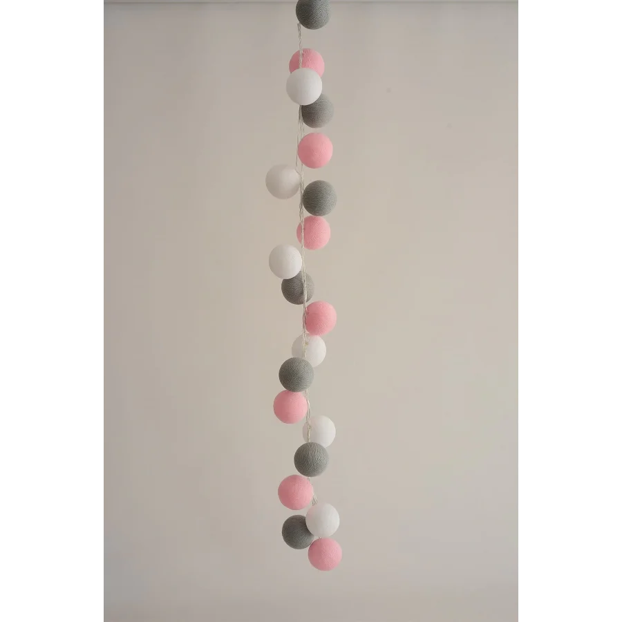 Bebetti Led Işıklı Top Beyaz Gri Pembe