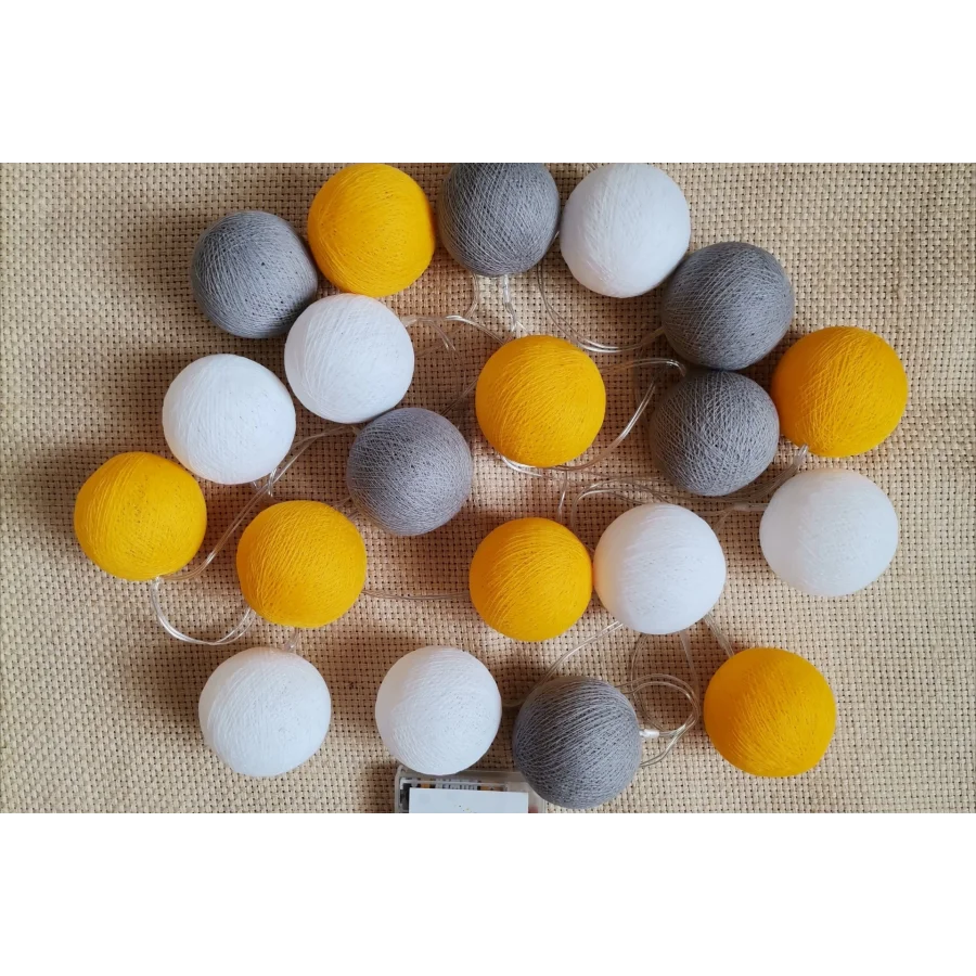 Bebetti Led Işıklı Top Beyaz Gri Sarı