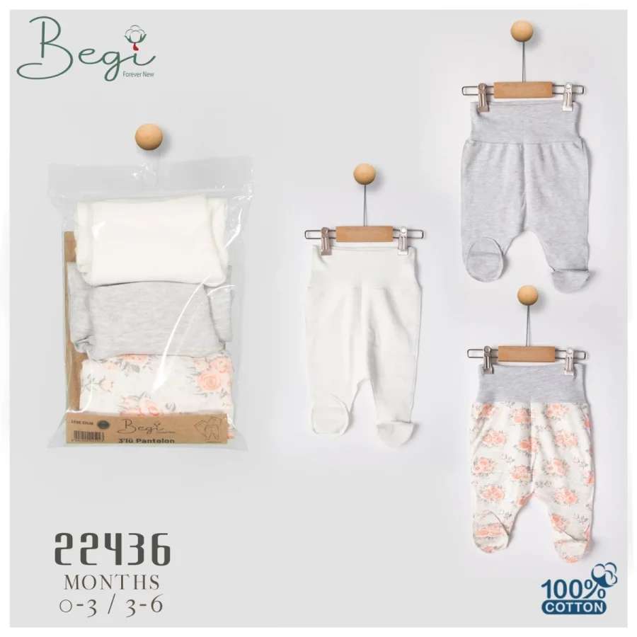 Begi 3lü Patikli Ters Dikişli Pantolon | Gri