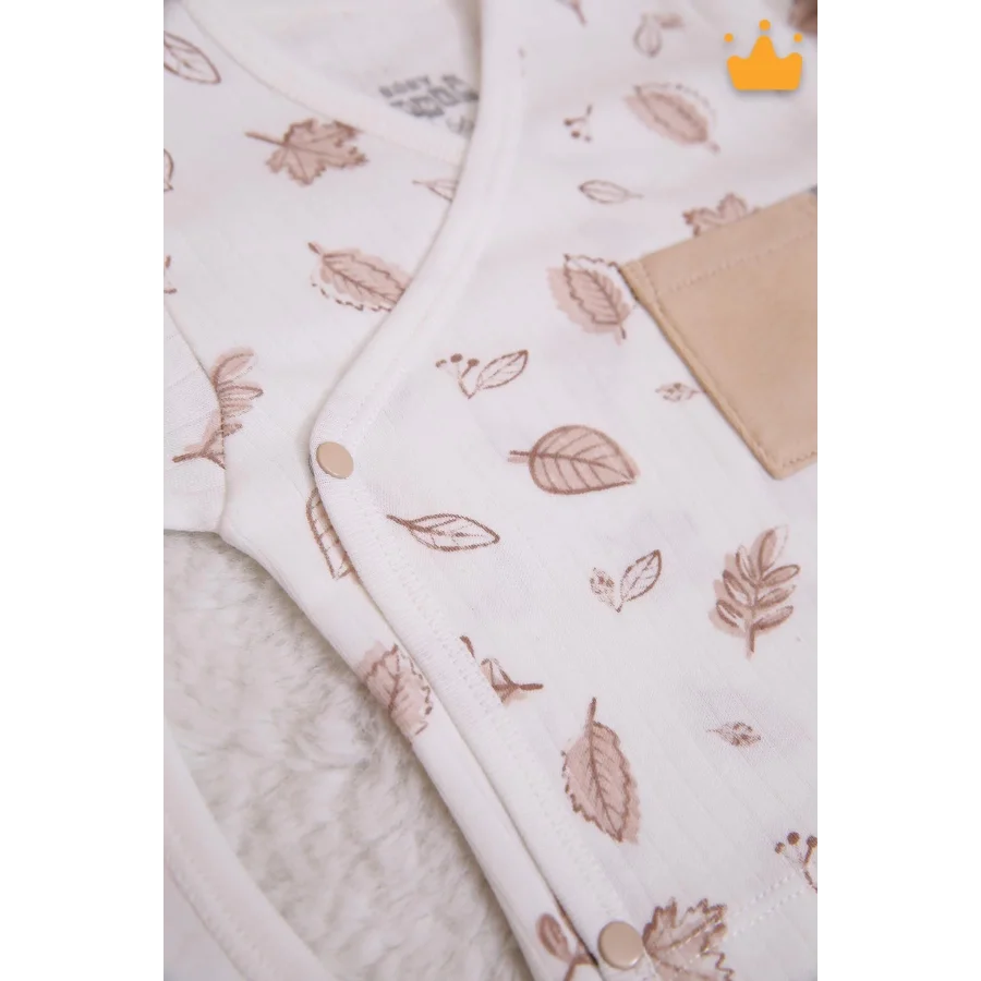 Begi Unisex 0-3 Ay Naturel Yapraklı 8li Set Hastane Çıkışı - Kahve