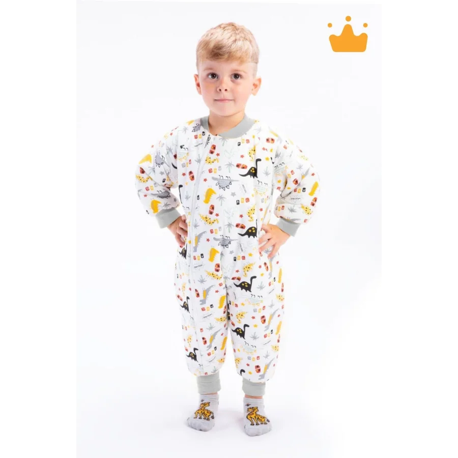 Begisa 2-8 Yaş Elyaf Dolgulu 2.5 Tog Çocuk Uyku Tulumu - Gri