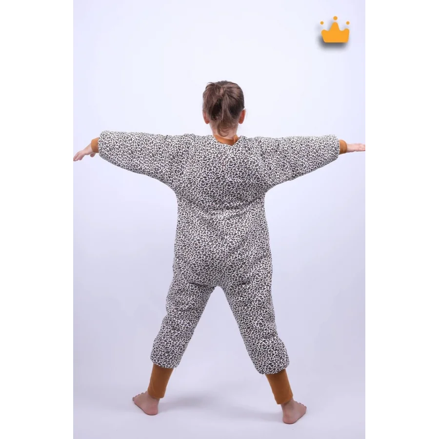Begisa 2-8 Yaş Elyaf Dolgulu 2.5 Tog Çocuk Uyku Tulumu - Leopar