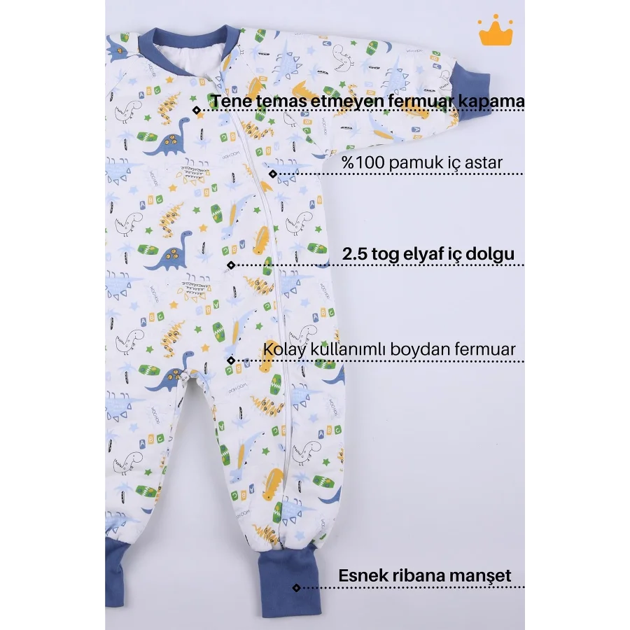 Begisa Elyaf Dolgulu 2.5 Tog Çocuk Uyku Tulumu 235041 - Yeşil