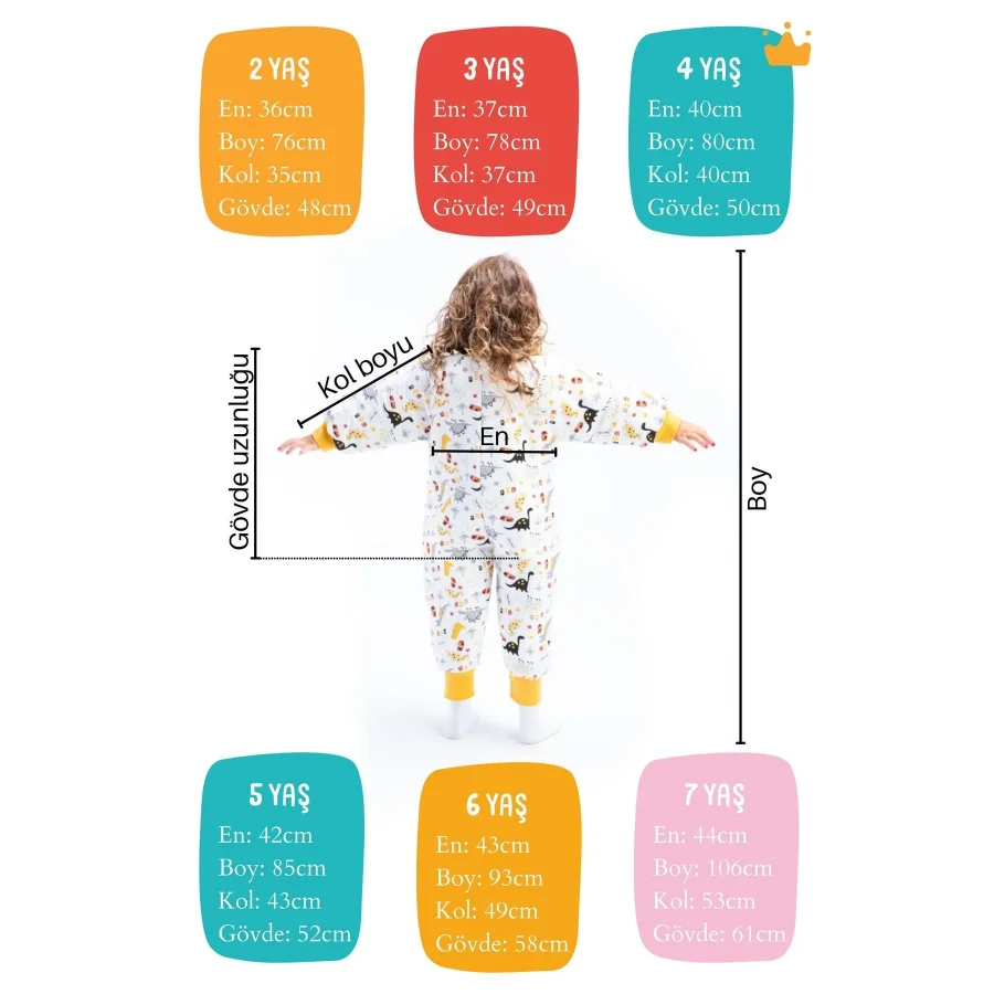 Begisa Elyaf Dolgulu 2.5 Tog Çocuk Uyku Tulumu 235041 - Yeşil