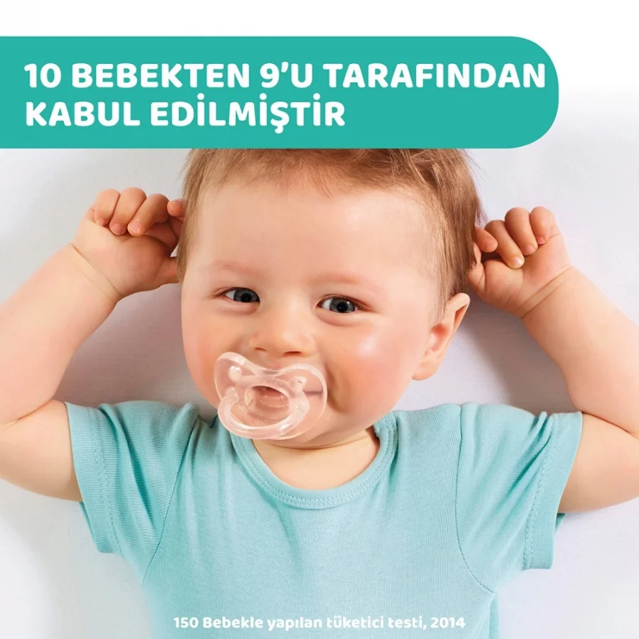 Chicco Physio Soft Silikon Emzik Şeffaf 0-6 Ay