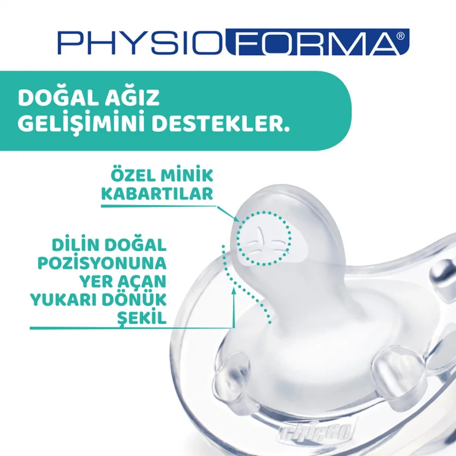 Chicco Physio Soft Silikon Emzik Şeffaf 0-6 Ay