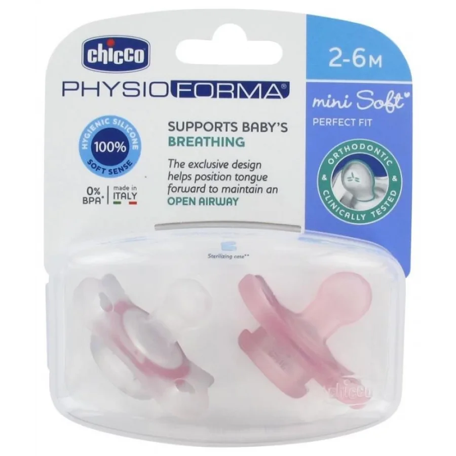 Chicco Physioforma Mini Soft 2-6 Ay İkili Emzik Pembe