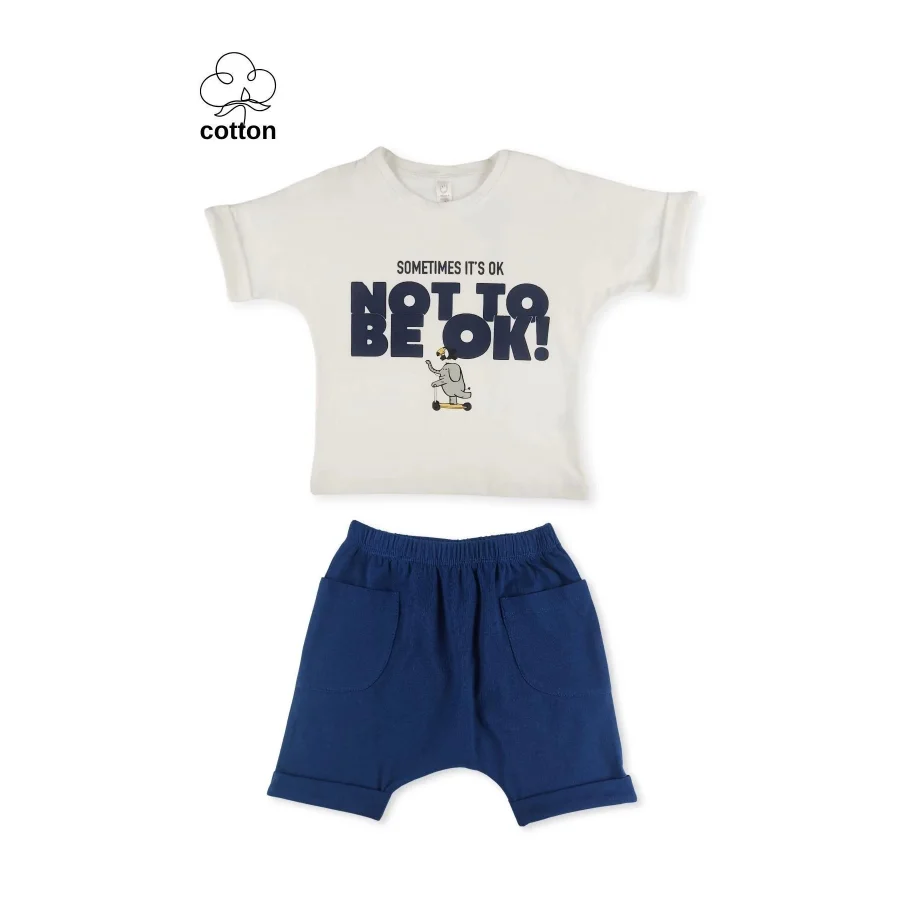 Difa Kids Baskılı Tarz Yazlık Unisex Çocuk Alt Üst Takım