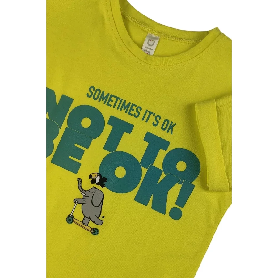 Difa Kids Baskılı Tarz Yazlık Unisex Çocuk Alt Üst Takım - Yeşil