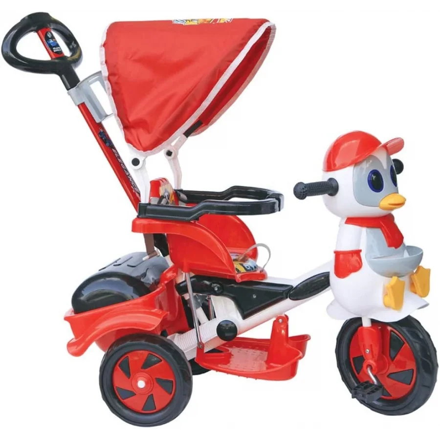 Dilaver Baby Poufi Penguen Ebeveyn Kontrollü Çocuk Bisikleti Kırmızı