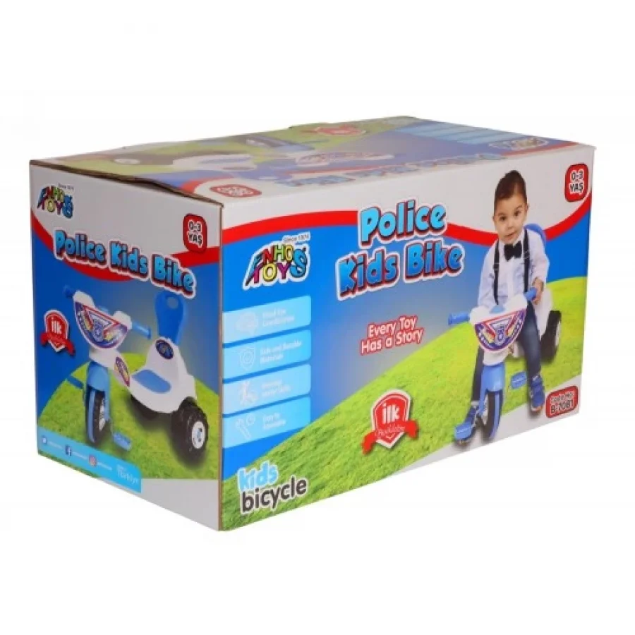 Enhoş Toys Üç Tekerlekli İlk Bisikletim Polis Bebek Bisikleti