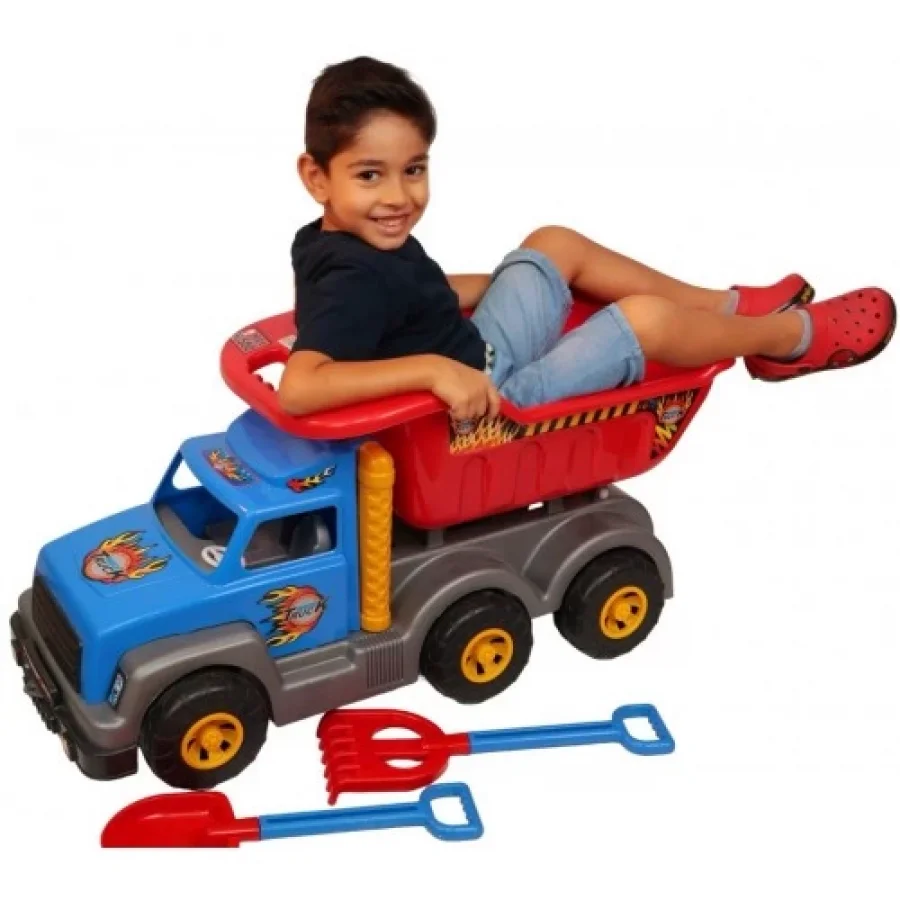 Enhoştoys 500 KG Askeri Kamyon Büyük Oyuncak Kamyon Sarı