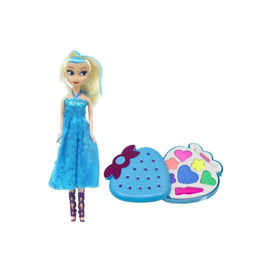 Frozen Karlar Ülkesi Elsa Bebek Ve Sürülebilir Makyaj Seti