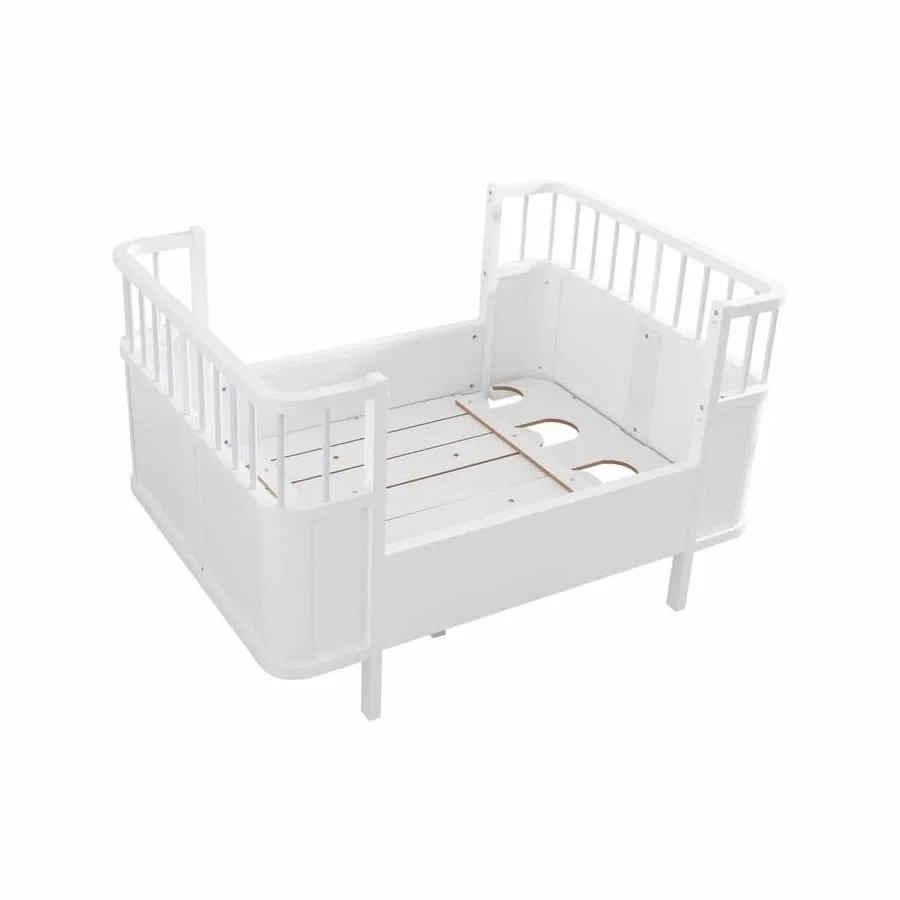 Gümüş Bebe Star Beşik Büyüyen Karyola - Beyaz