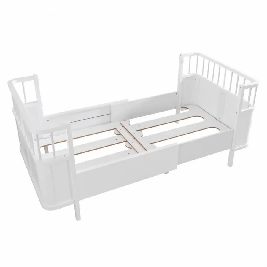 Gümüş Bebe Star Beşik Büyüyen Karyola - Beyaz