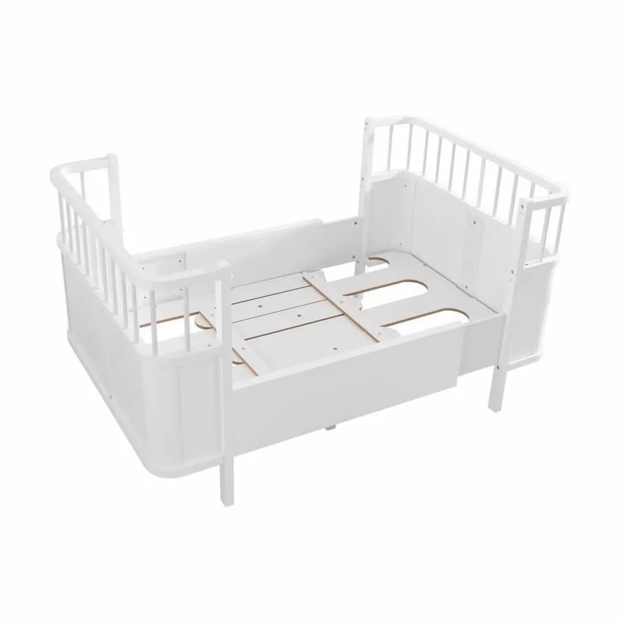 Gümüş Bebe Star Beşik Büyüyen Karyola - Beyaz