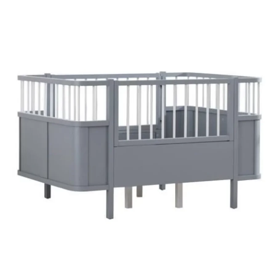 Gümüş Bebe Star Beşik Büyüyen Karyola - Gri