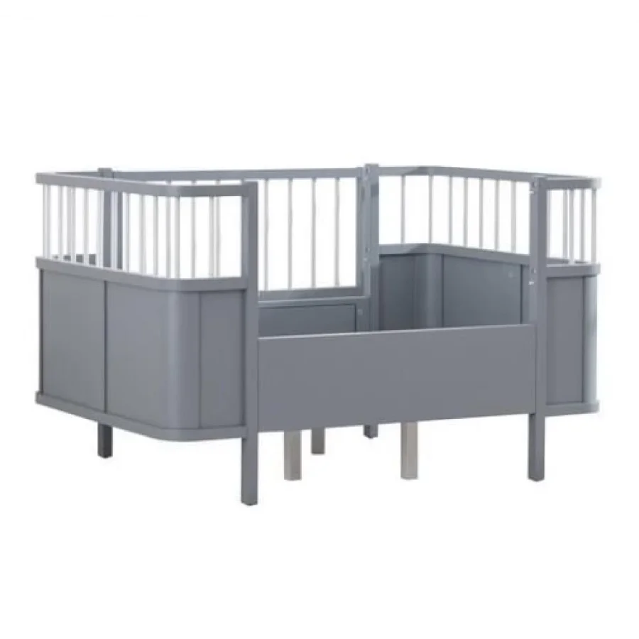 Gümüş Bebe Star Beşik Büyüyen Karyola - Gri