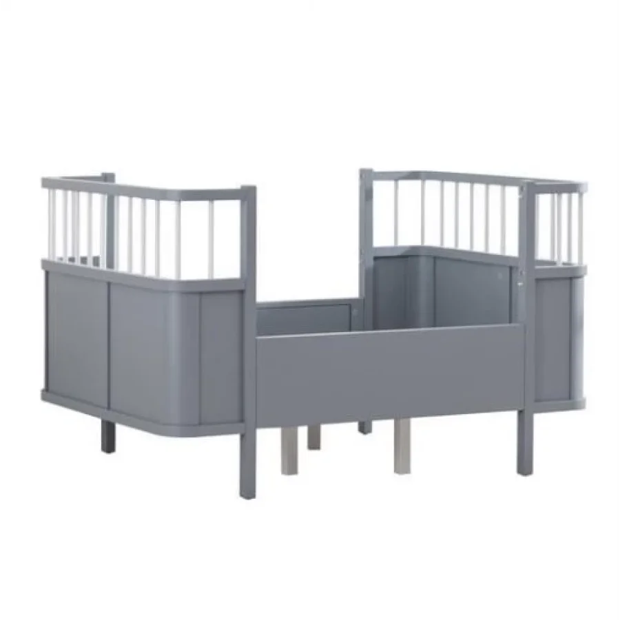 Gümüş Bebe Star Beşik Büyüyen Karyola - Gri