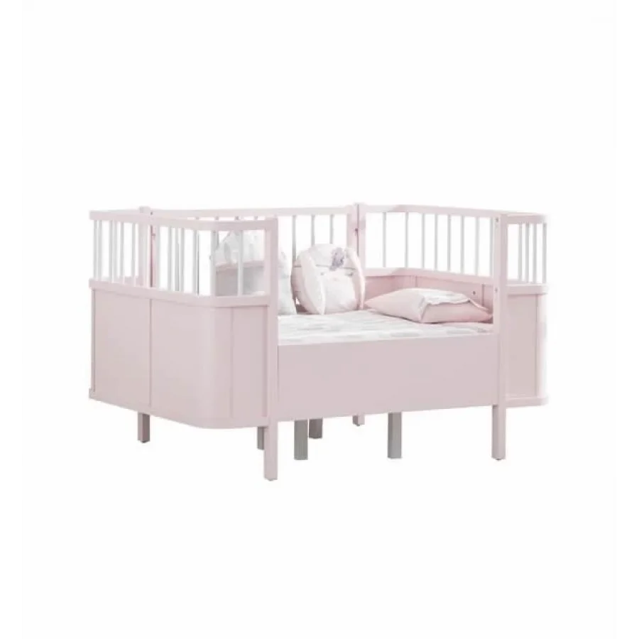 Gümüş Bebe Star Beşik Büyüyen Karyola - Pembe