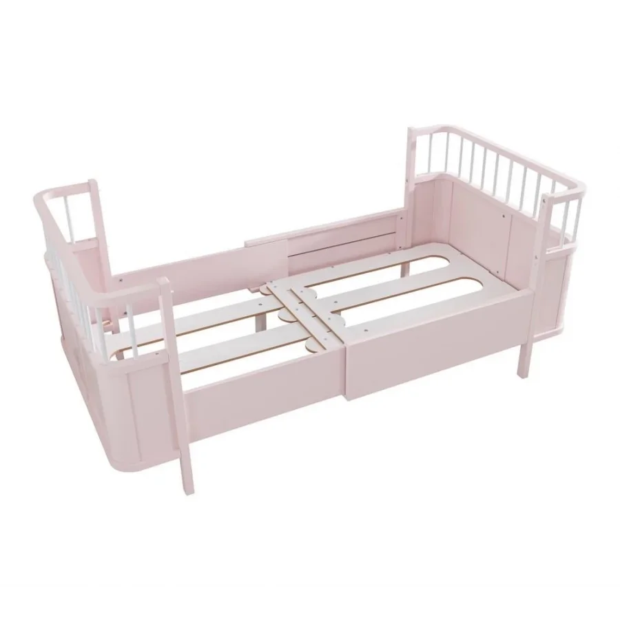 Gümüş Bebe Star Beşik Büyüyen Karyola - Pembe