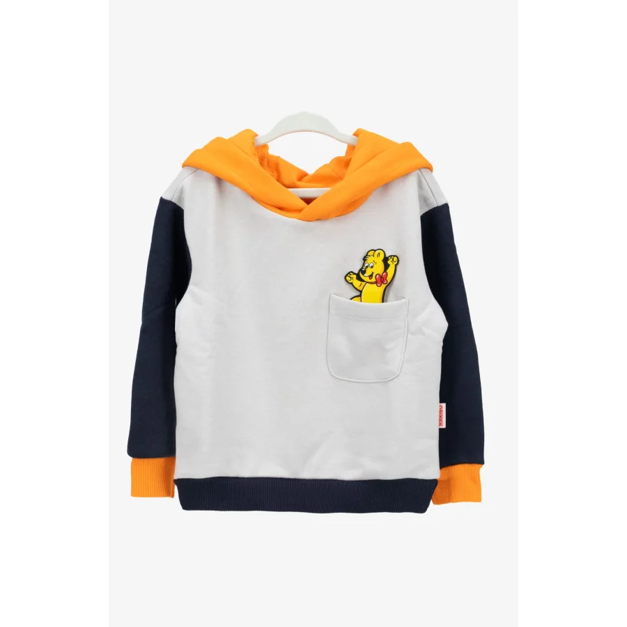 Haribo Goldbear Cepli Kapüşonlu Sweatshirt - Gri