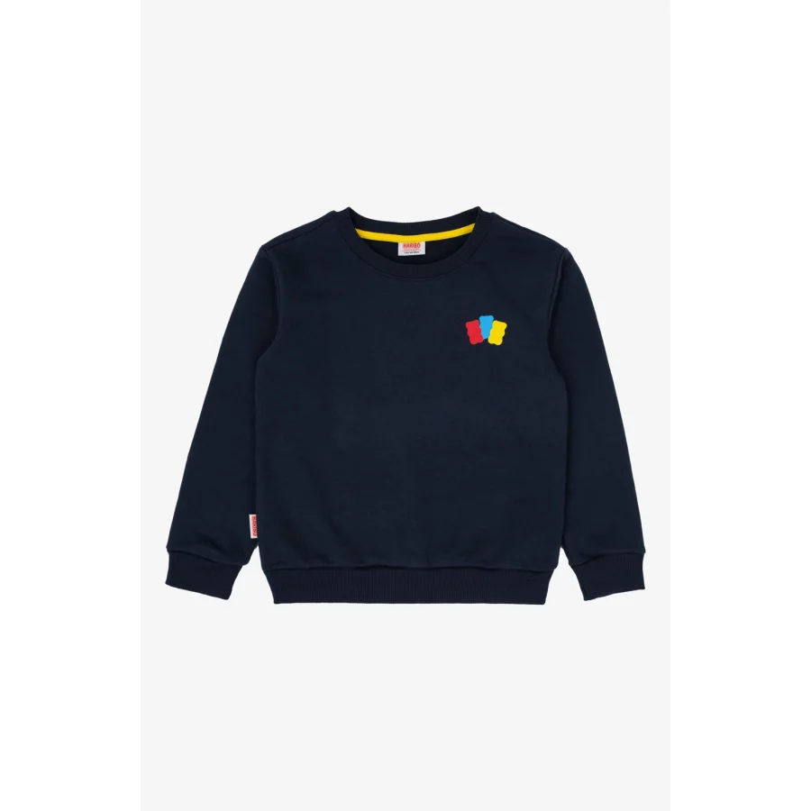 Haribo Kabartma Unisex Çocuk Sweatshirt - Lacivert
